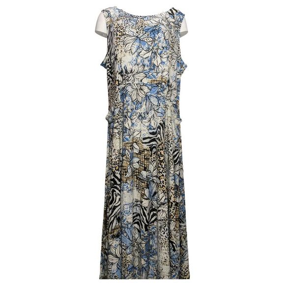 Attitudes by Renee | Dresses | Attitudes By Renee Plus Sz Dress X Regular  Como Jersey Midi Blue A51210 | Poshmark